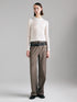 Sisley Brown Women Striped Trousers SKU: 41Q6LF08L_901 Image 01