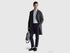 Benetton Dark Blue Men Slim Fit Stretch Velvet Trousers SKU: 41ULUF04Z_616 Image 01