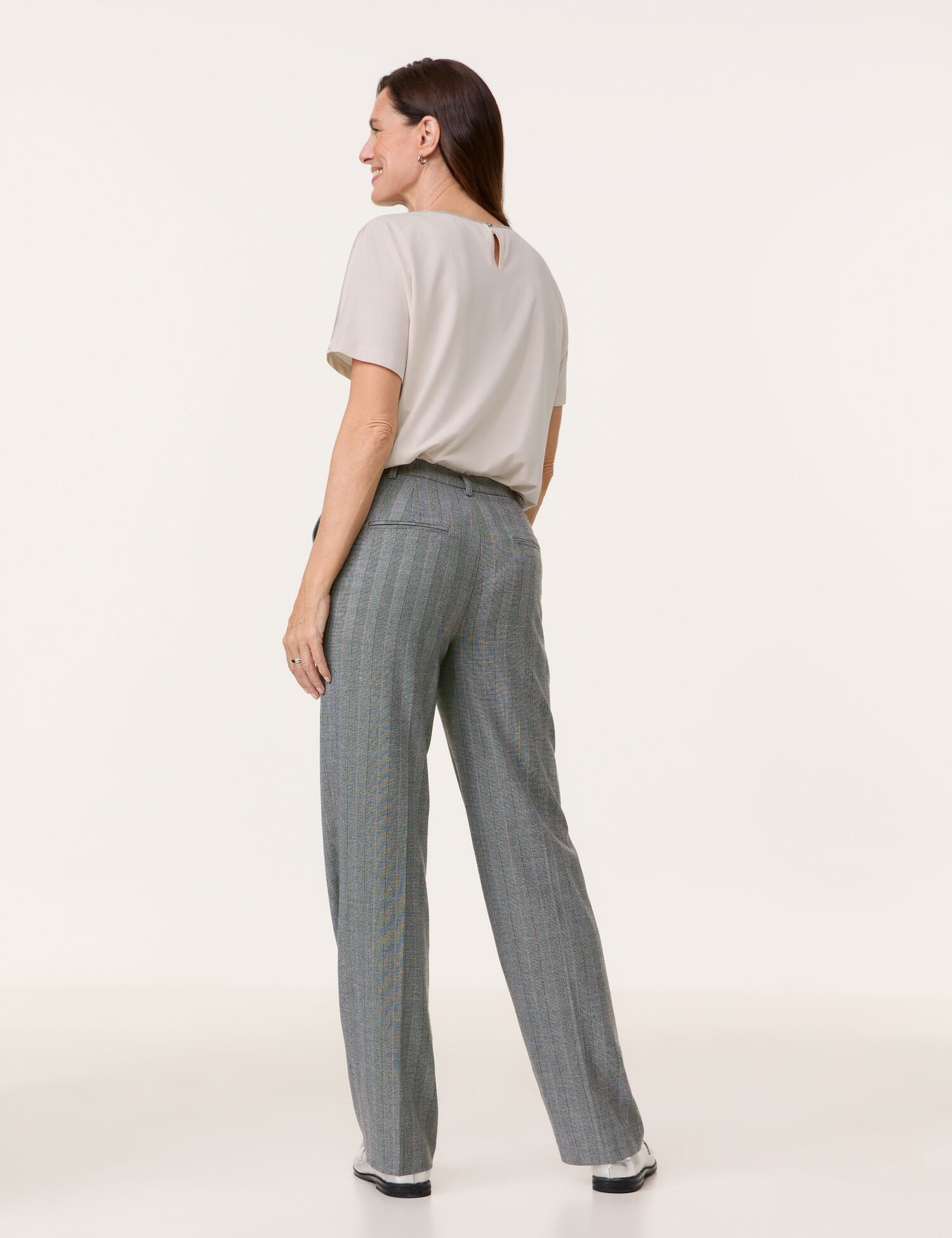 Elegant Fabric Trousers With Glencheck_06