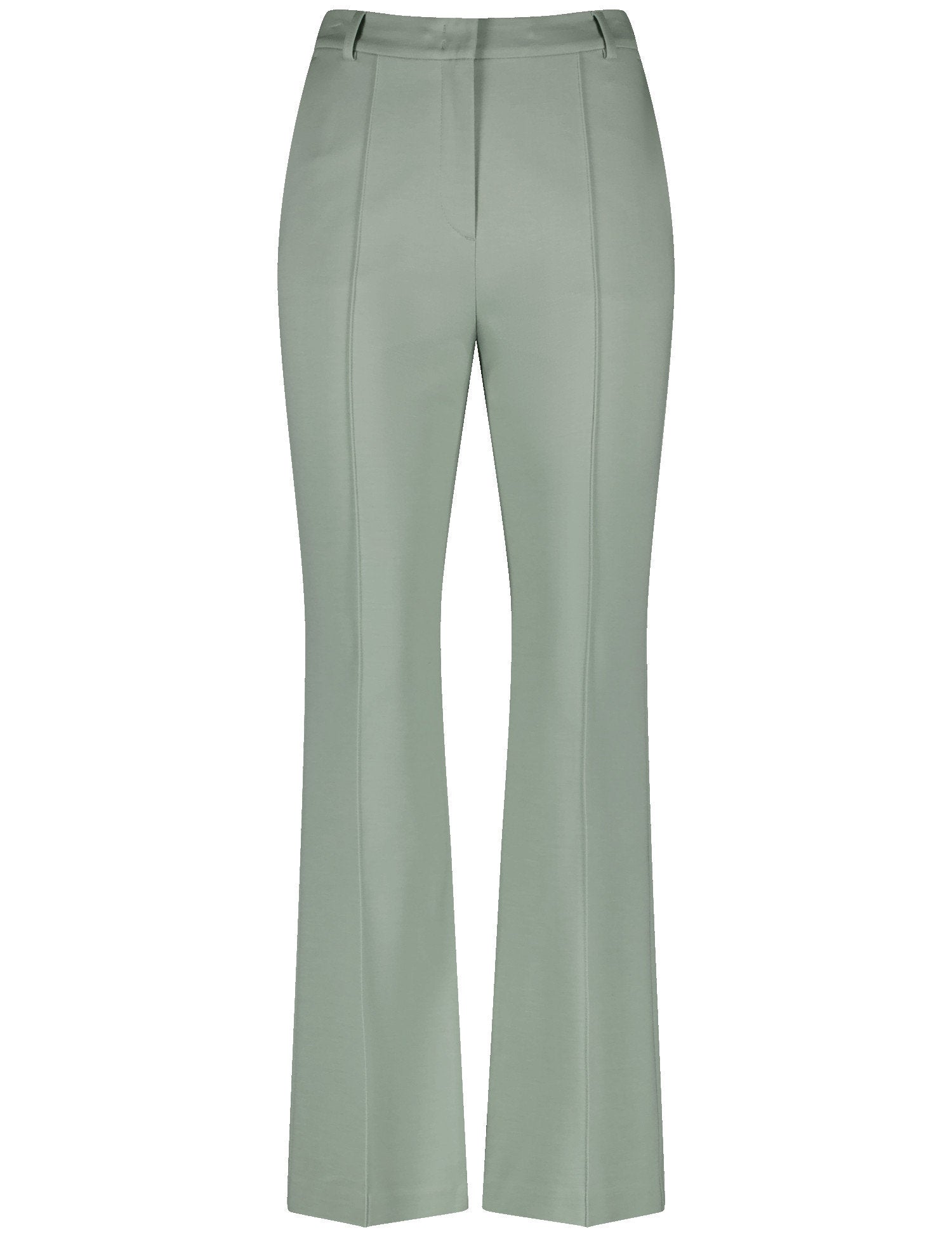 Flared Cloth Trousers with Vertical Pintucks_420022-31218_50404_01