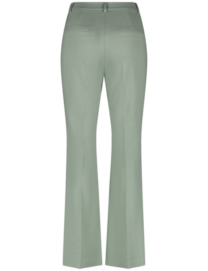 Flared Cloth Trousers with Vertical Pintucks_420022-31218_50404_02