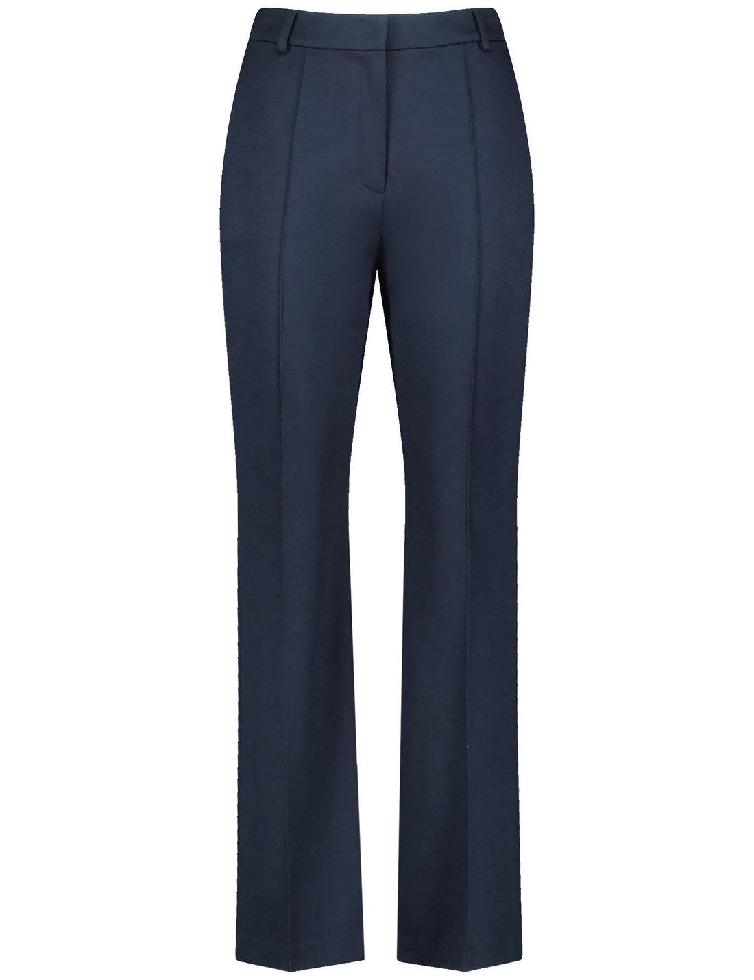 Flared Cloth Trousers with Vertical Pintucks_420022-31218_80890_02