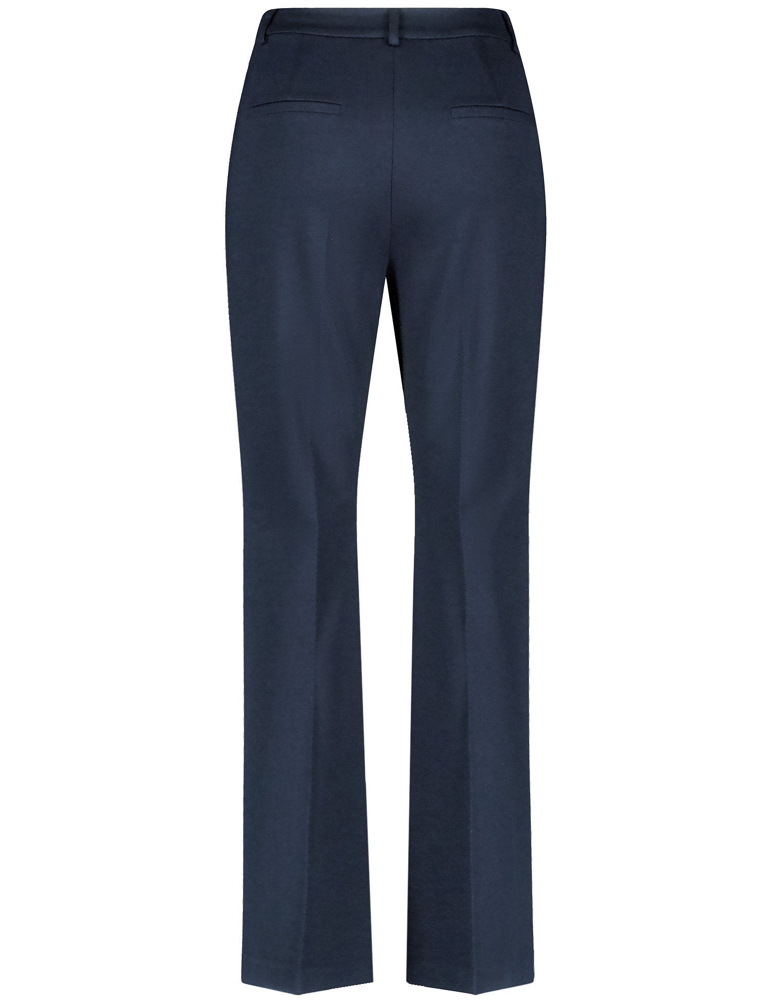 Flared Cloth Trousers with Vertical Pintucks_420022-31218_80890_03