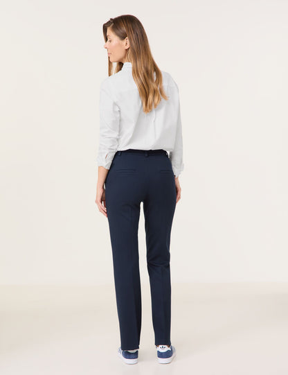 Flared Cloth Trousers with Vertical Pintucks_420022-31218_80890_05