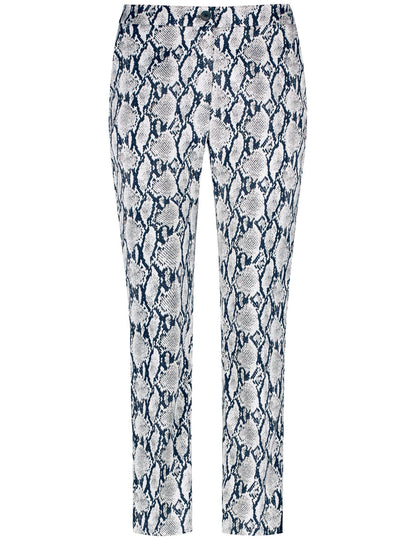 7/8-Length Trousers with A Snakeskin Pattern_420025-31216_9150_02