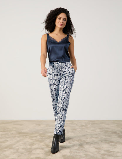 7/8-Length Trousers with A Snakeskin Pattern_420025-31216_9150_05