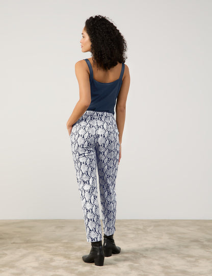 7/8-Length Trousers with A Snakeskin Pattern_420025-31216_9150_06