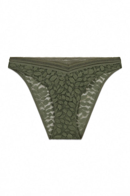 Women Secret_Dark Khaki_Khaki Lace Classic V-Waist Panty_4213729_91_05