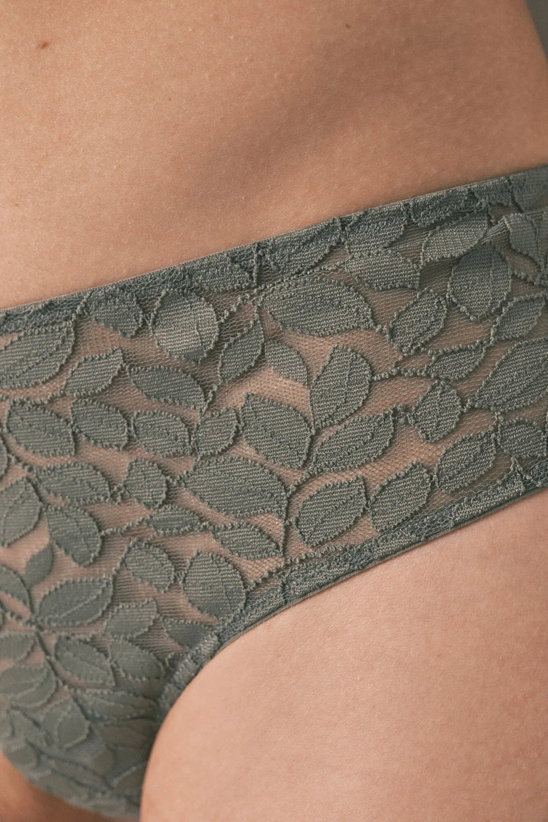 Women Secret_Dark Khaki_Khaki Lace Wide Brazilian Panty_4213732_91_02