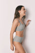 Women Secret Light Khaki Women Khaki Microfibre High-Waisted Clean Cut Panty SKU: 4213776_93 Image 01