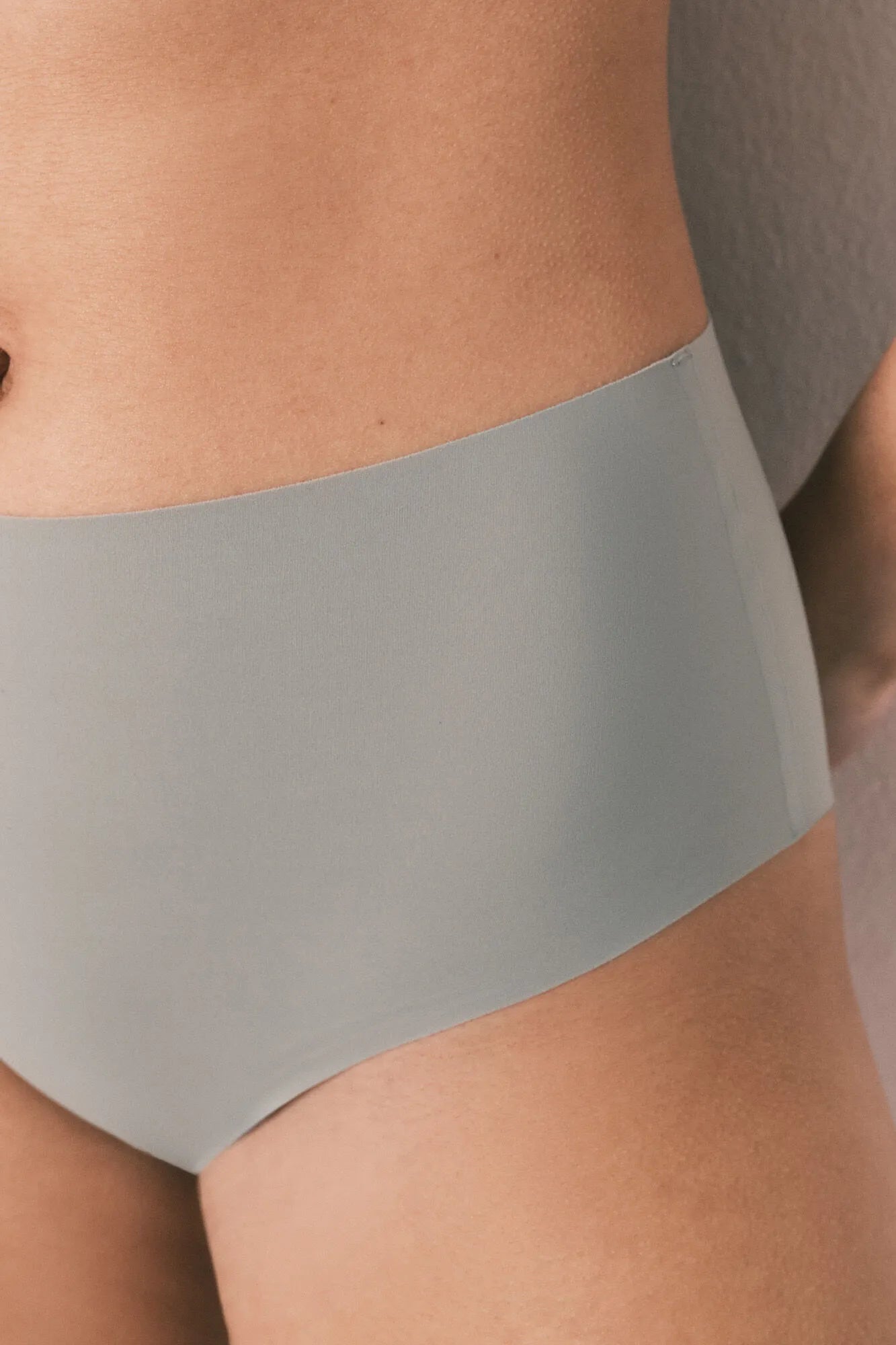 Women Secret Light Khaki Women Khaki Microfibre High-Waisted Clean Cut Panty SKU: 4213776_93 Image 04