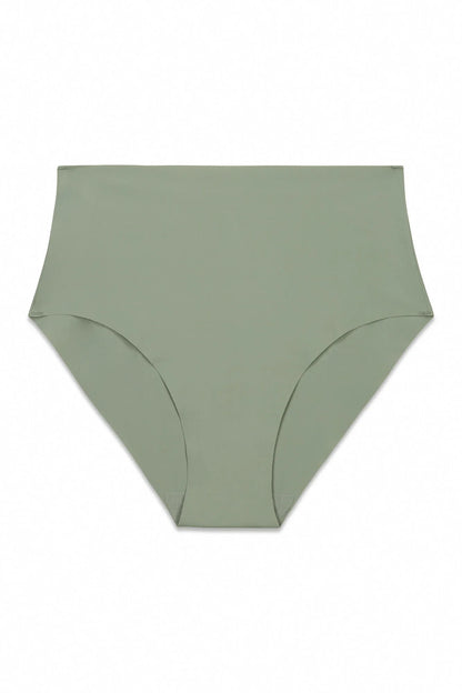 Women Secret Light Khaki Women Khaki Microfibre High-Waisted Clean Cut Panty SKU: 4213776_93 Image 06