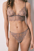 Women Secret Light Brown Women Brown Lace Brazilian Panty SKU: 4213796_32 Image 01