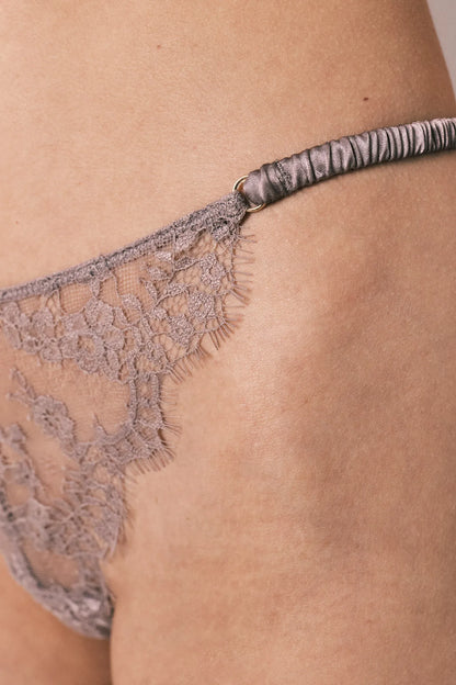 Women Secret Light Brown Women Brown Lace Brazilian Panty SKU: 4213796_32 Image 03
