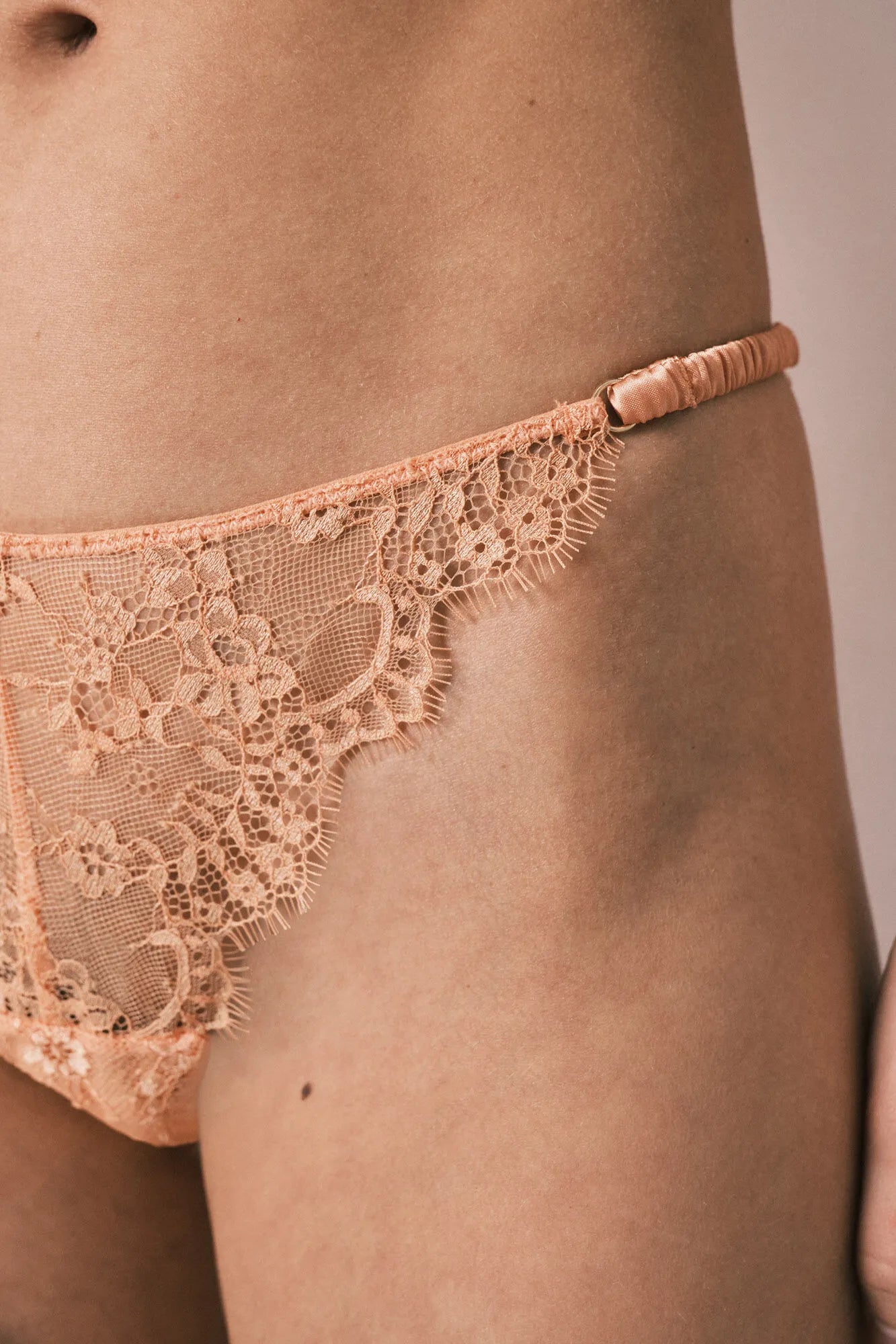 Women Secret Coral Women Orange Lace Brazilian Panty SKU: 4213797_63 Image 04