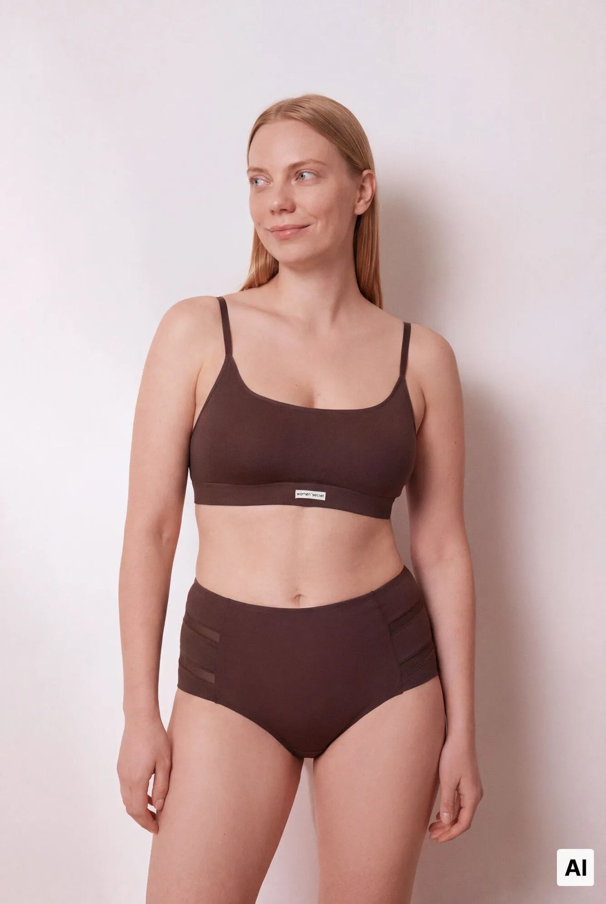 Women Secret Purple/Lilac Women Brown High-Waisted Sports Shaping Panty SKU: 4214190_76 Image 03