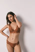 Women Secret Medium Brown Women Brown Microfibre And Lace Wide Brazilian Panty SKU: 4214203_31 Image 01