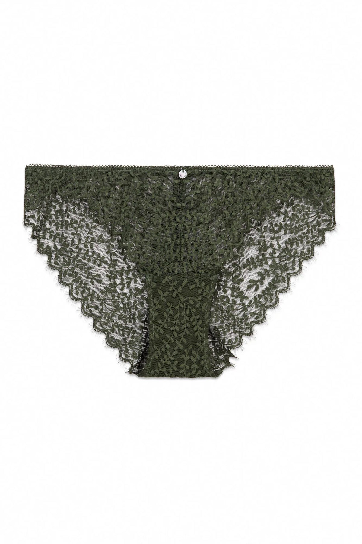 Women Secret Dark Khaki Women Classic Green Lace Panties SKU: 4214282_91 Image 05