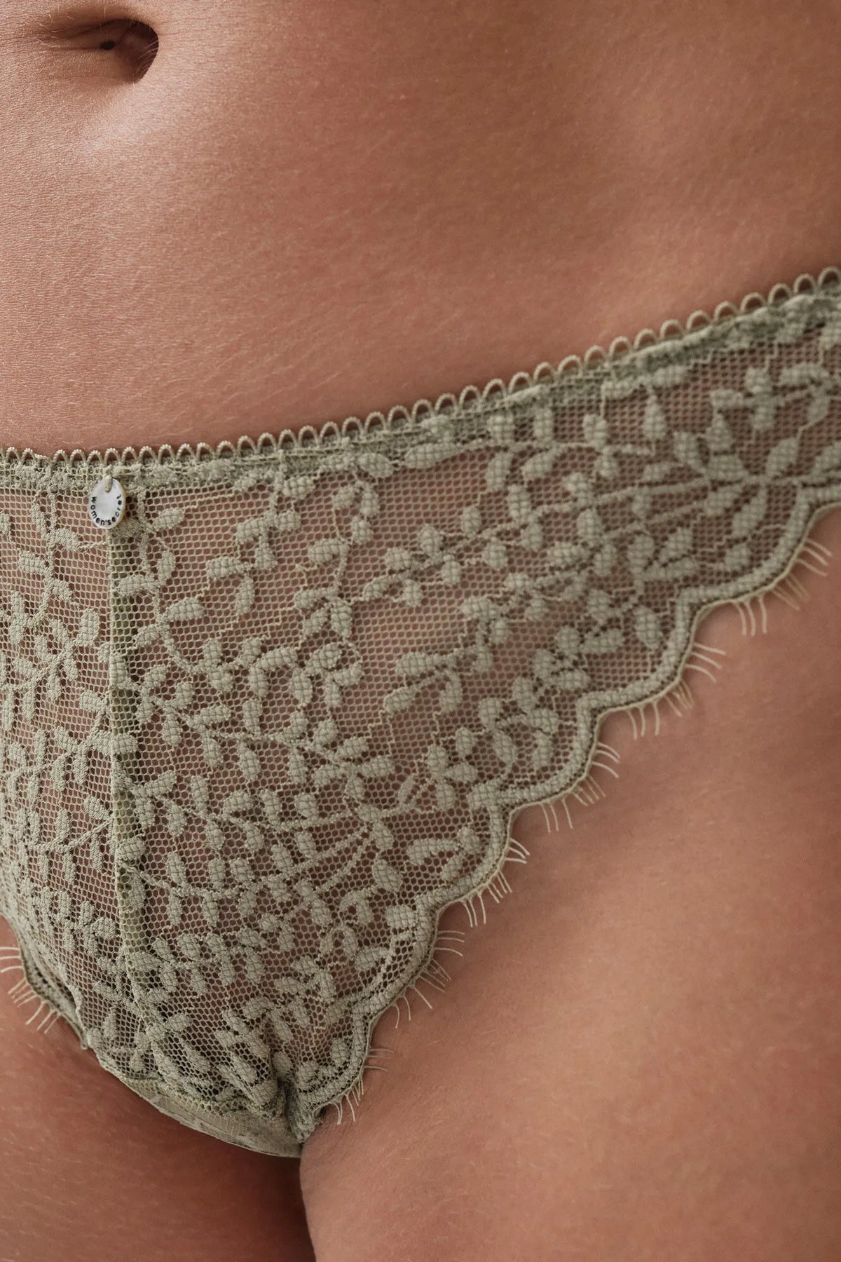 Women Secret Light Khaki Women Classic Lace Khaki Panties SKU: 4214283_93 Image 04