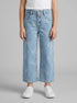 Benetton Light Blue Girls Slim Fit Jeans with Bow Print SKU: 42HVGE02Z_61Y Image 00