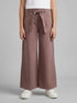 Benetton Brown Girls Wide Fit Trousers with Sash SKU: 42KQCF05J_24R Image 00