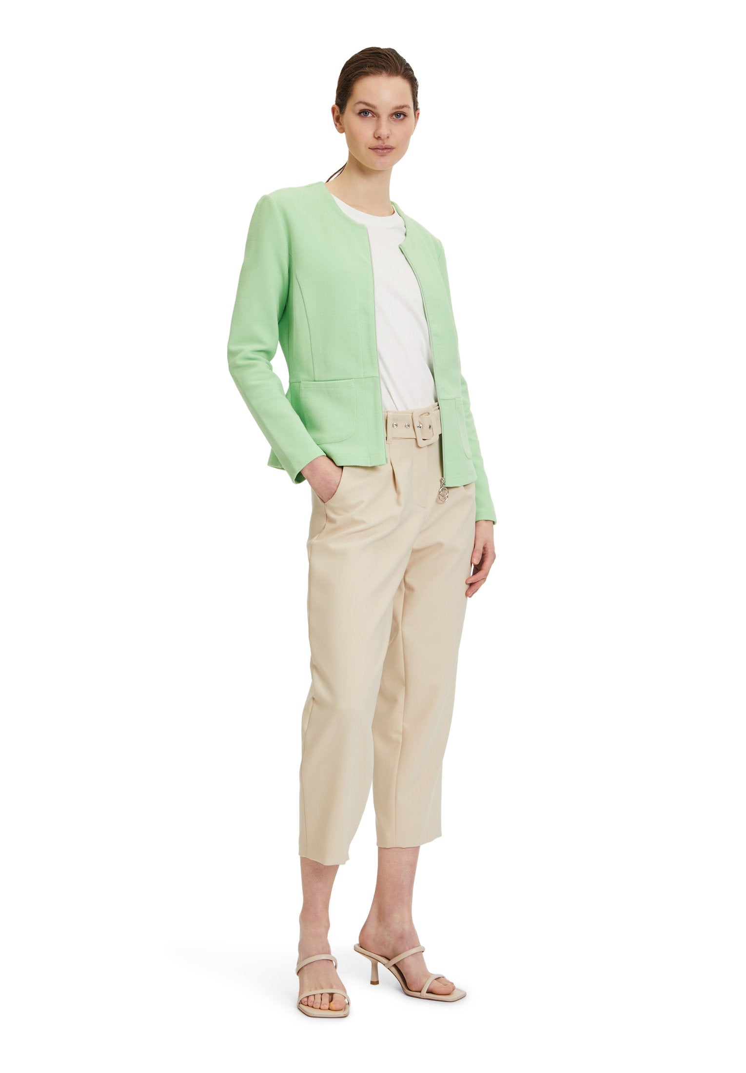 Pastel Green Fitted Blazer Style Cardigan_4340 1050_5242_05