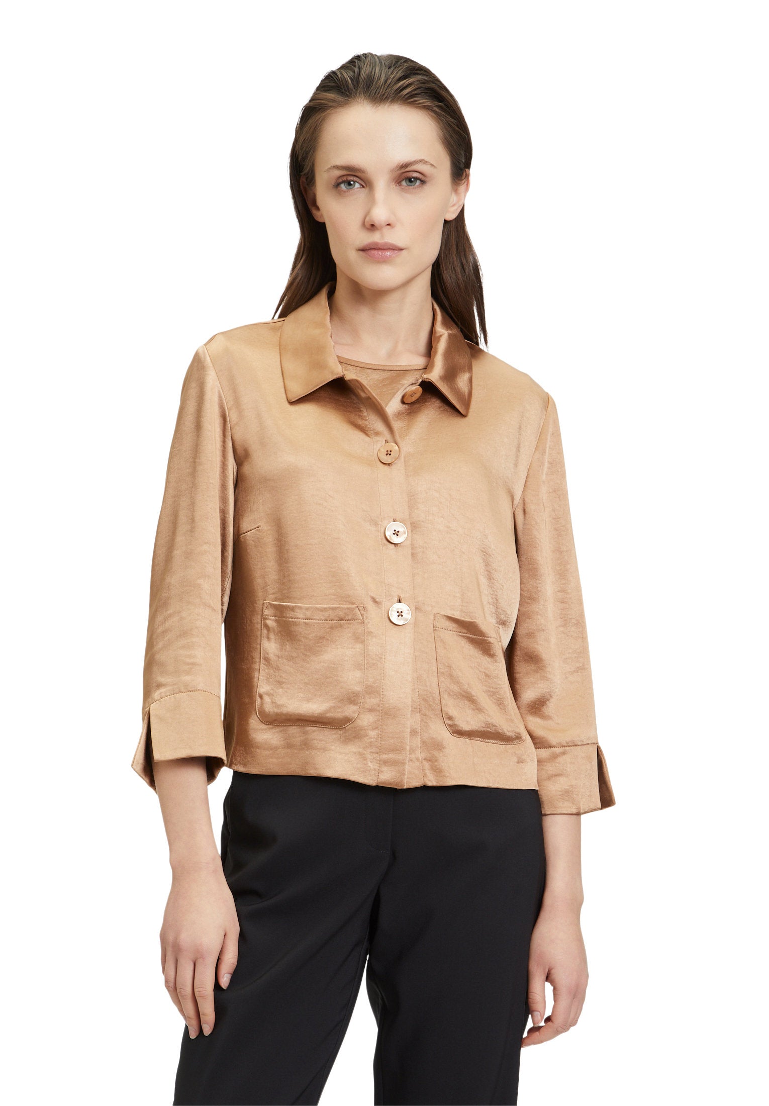 Shimmery Collared Button Up Blouse_4345 2525_7030_03