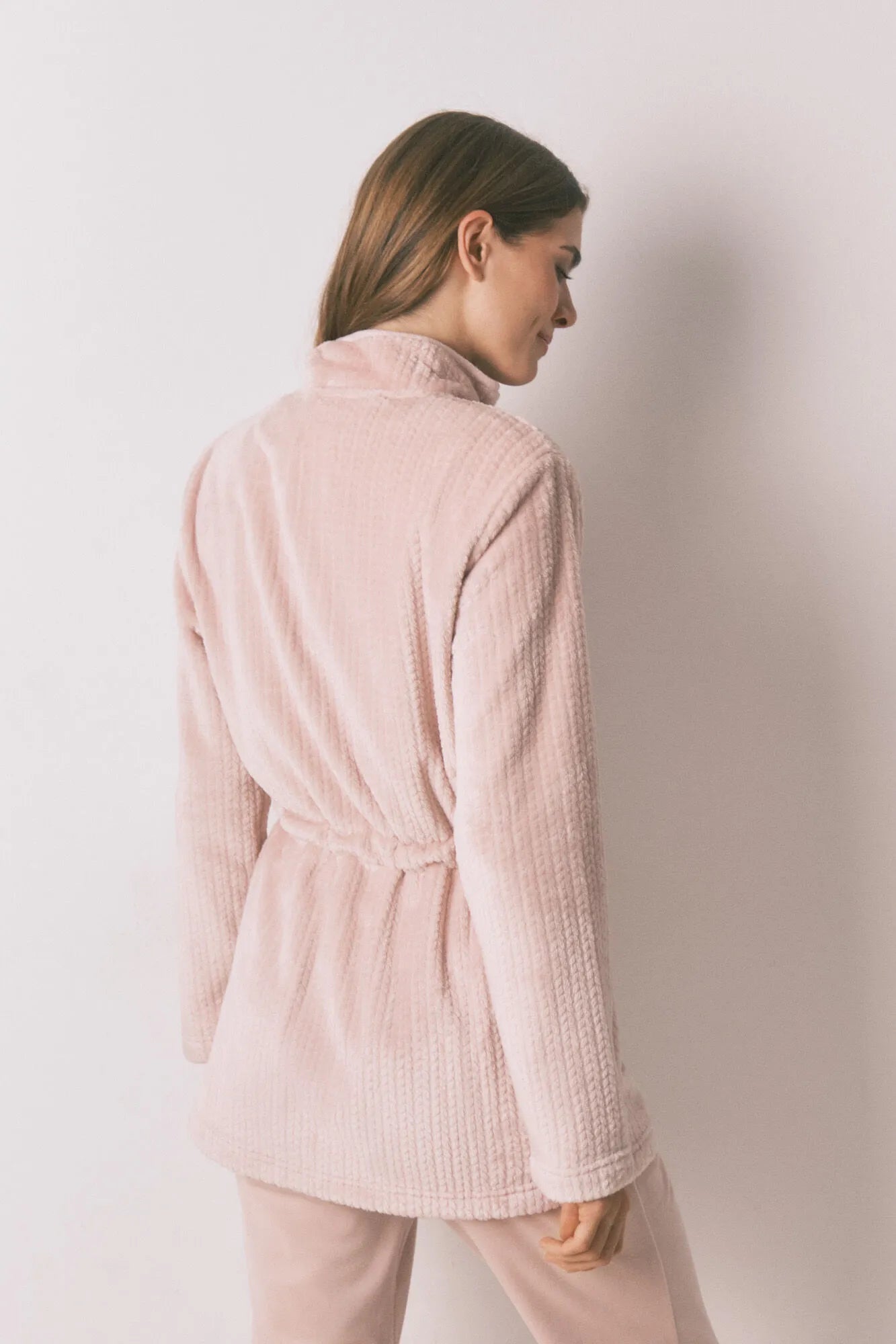 Women Secret_Pink_Pink Midi Fleece Robe_4352437_71_05