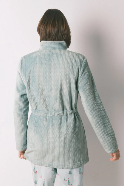 Women Secret_Green_Green Midi Fleece Robe_4352438_23_05