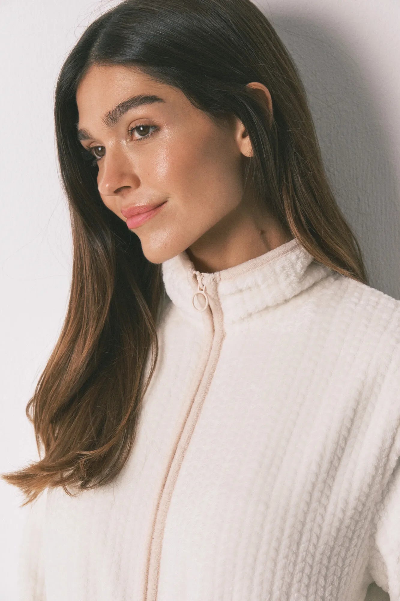 Women Secret_Ivory_White Midi Fleece Robe_4352439_96_04