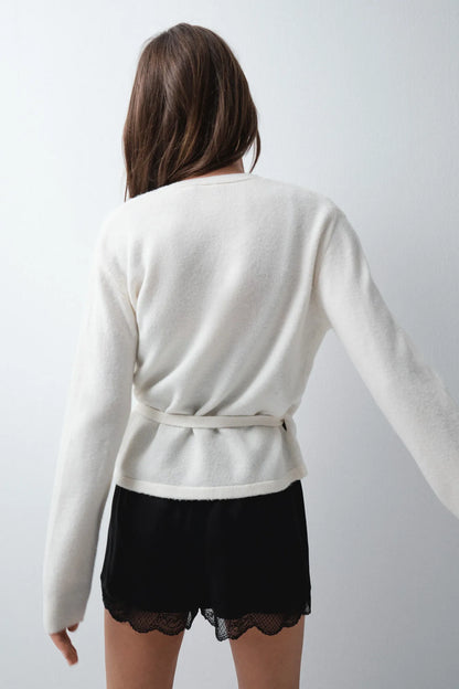 Women Secret Ivory Women Ballet Wrap Cardigan Robe SKU: 4354034_96 Image 06