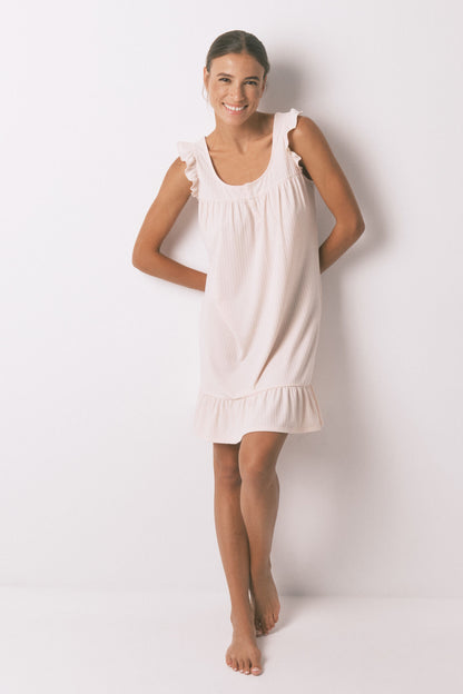 Women Secret_Pink_Pink Ribbed Short Nightgown_4362327_71_03