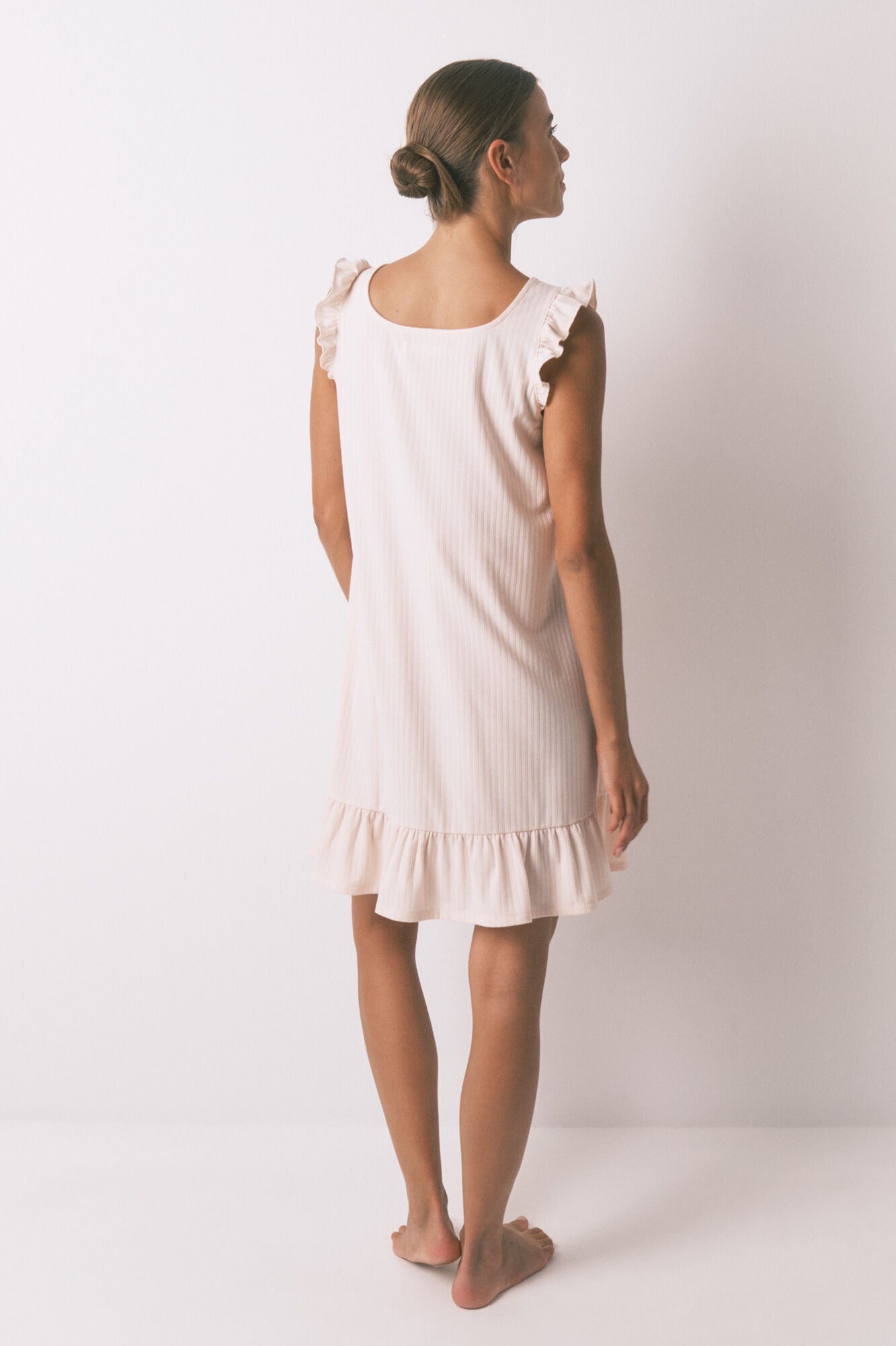 Women Secret_Pink_Pink Ribbed Short Nightgown_4362327_71_07