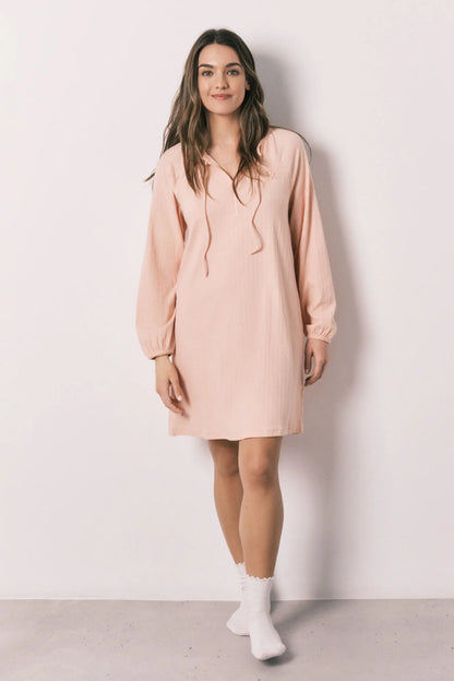 Women Secret Orange Women Pink Cotton Ribbed Midi Nightgown SKU: 4363620_66 Image 03