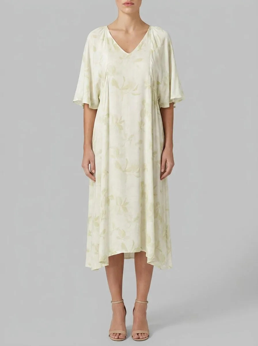 Women Secret_Yellow Print_Long Printed Nightgown with Wide Sleeves_4363621_09_00