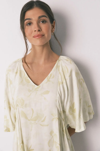 Women Secret_Yellow Print_Long Printed Nightgown with Wide Sleeves_4363621_09_04