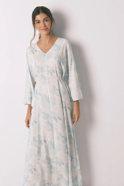 Women Secret_Ivory_Long Wrap Nightgown with Belt_4363624_96_03