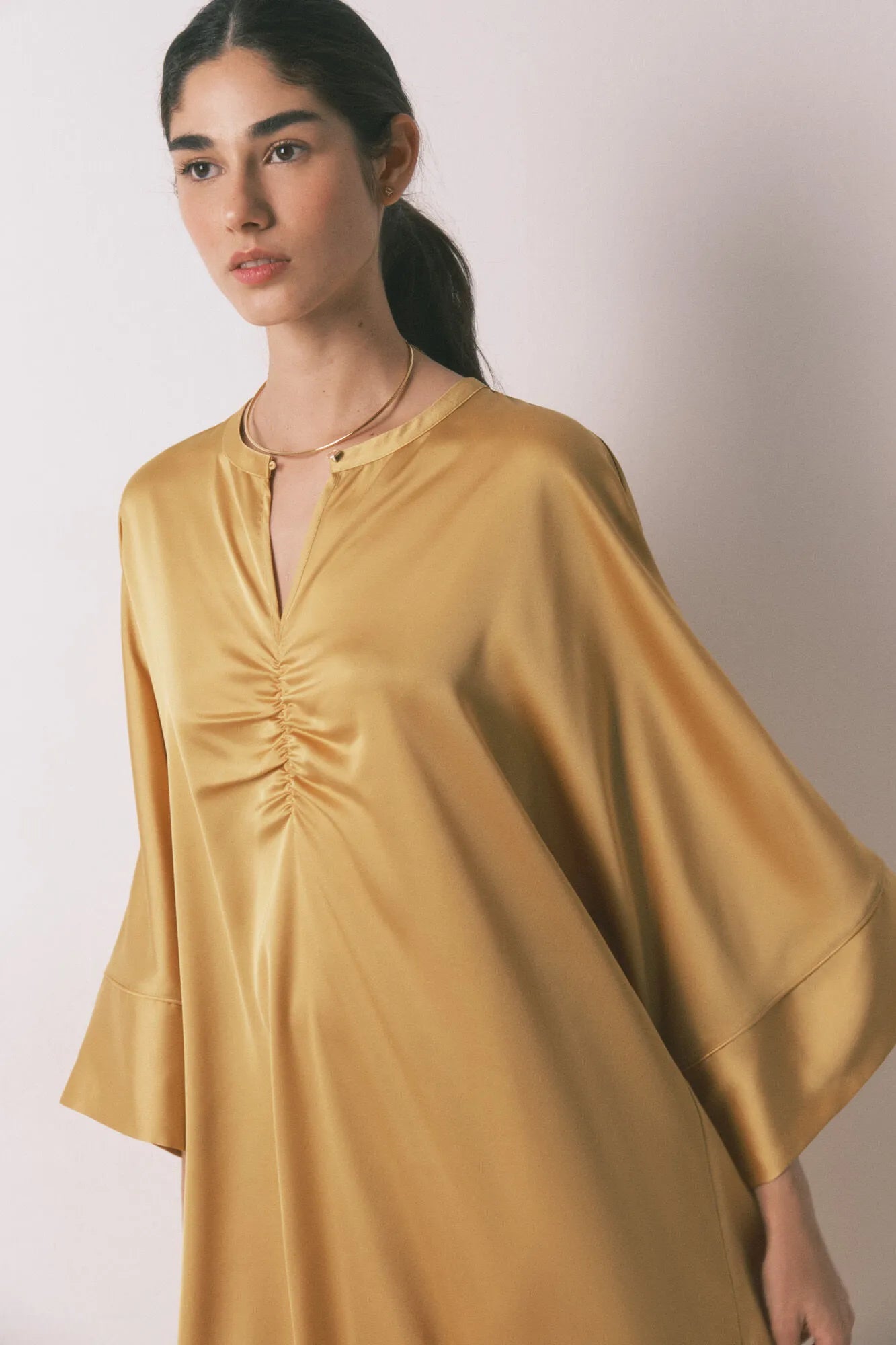 Women Secret_Gold/Mustard_Mustard Satin Caftan Dress_4363627_08_01