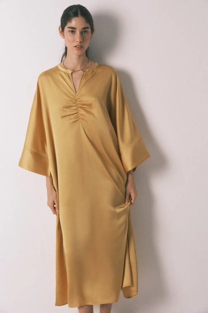 Women Secret_Gold/Mustard_Mustard Satin Caftan Dress_4363627_08_04