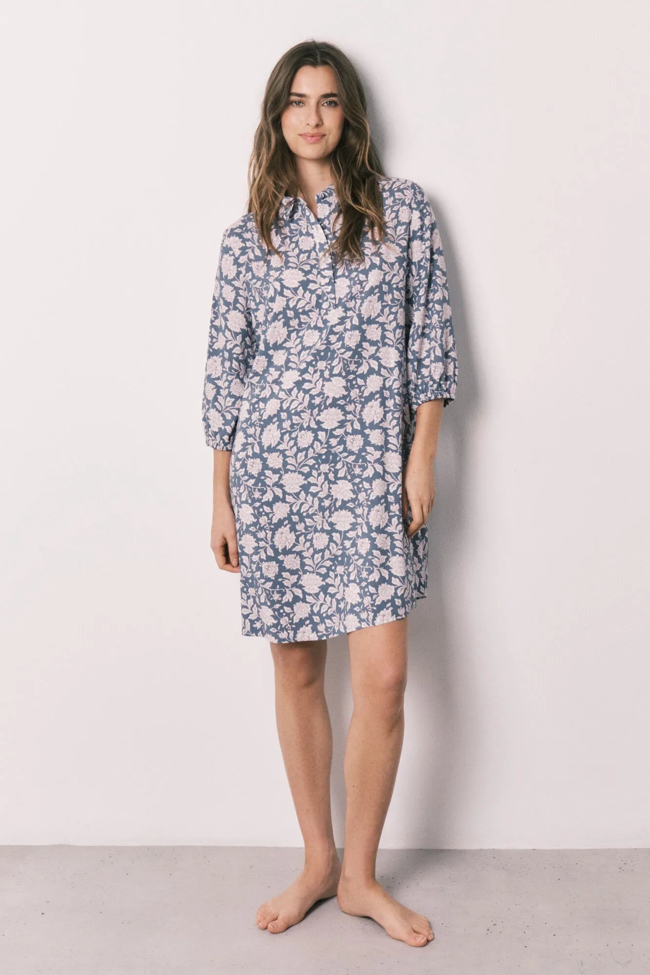Women Secret Blue Print Women Pink Viscose Long Floral Print Camisole SKU: 4363630_19 Image 03