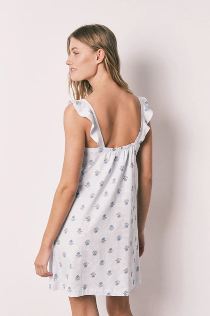 Women Secret Blue Print Women Blue Printed Cotton Short Nightgown SKU: 4363639_19 Image 04