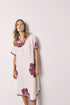 Women Secret White Print Women Floral Short Sleeve Long Dress SKU: 4363641_97 Image 01