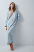 Women Secret Light Blue Women Blue Floral Print Viscose Kaftan Dress SKU: 4364644_16 Image 01