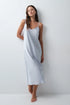 Women Secret Medium Blue Women Blue Satin-Finish Long Nightgown SKU: 4364657_14 Image 01