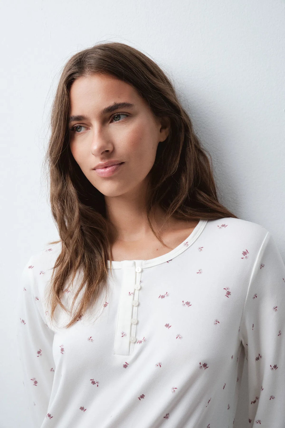 Women Secret White Print Women Floral Print Short Nightgown SKU: 4364670_97 Image 02