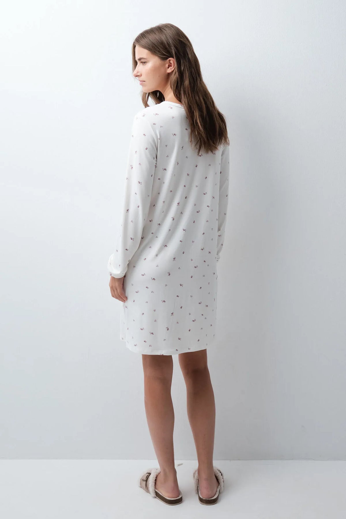 Women Secret White Print Women Floral Print Short Nightgown SKU: 4364670_97 Image 04