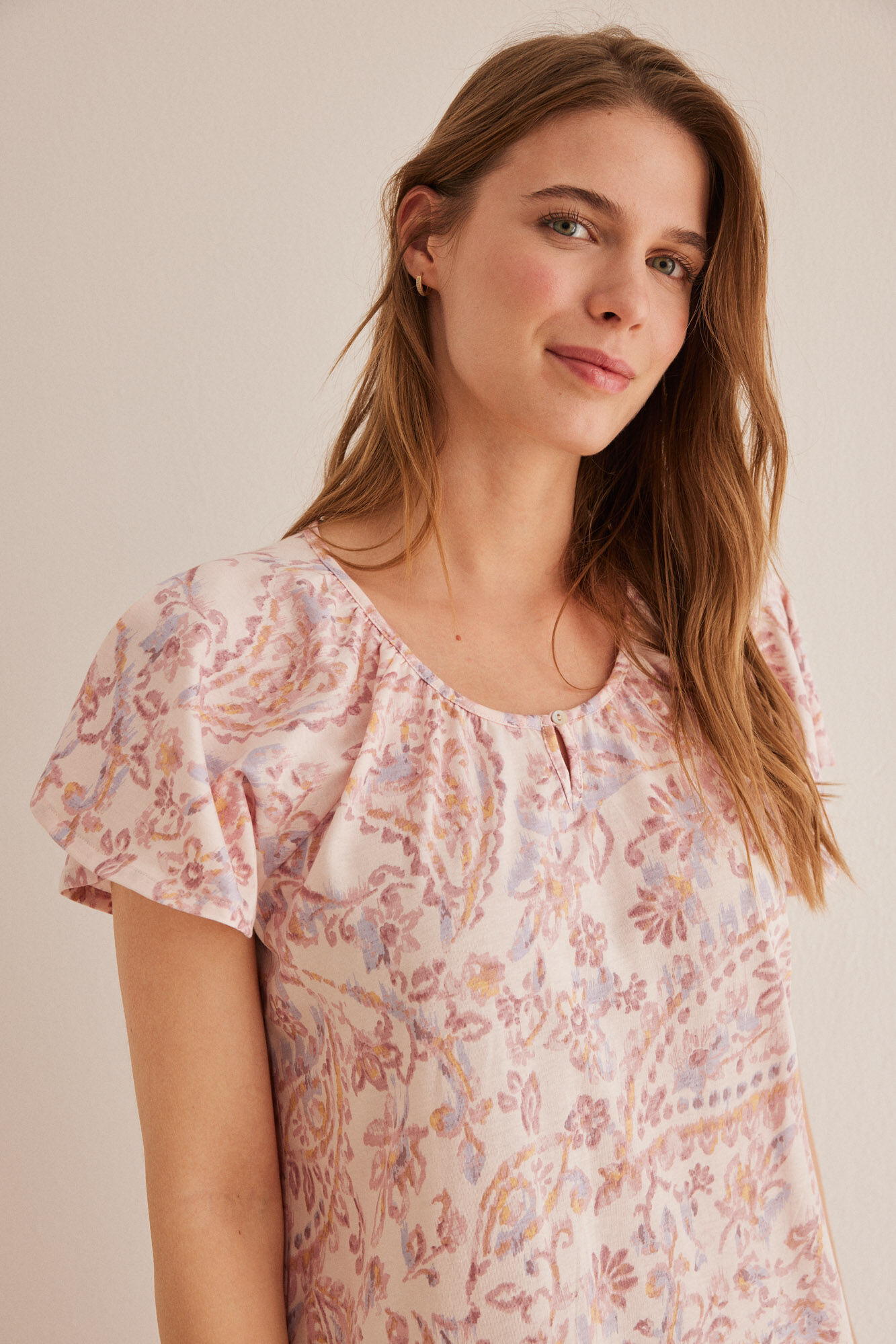Short Sleeves Medium Nightdress_4367472_71_02
