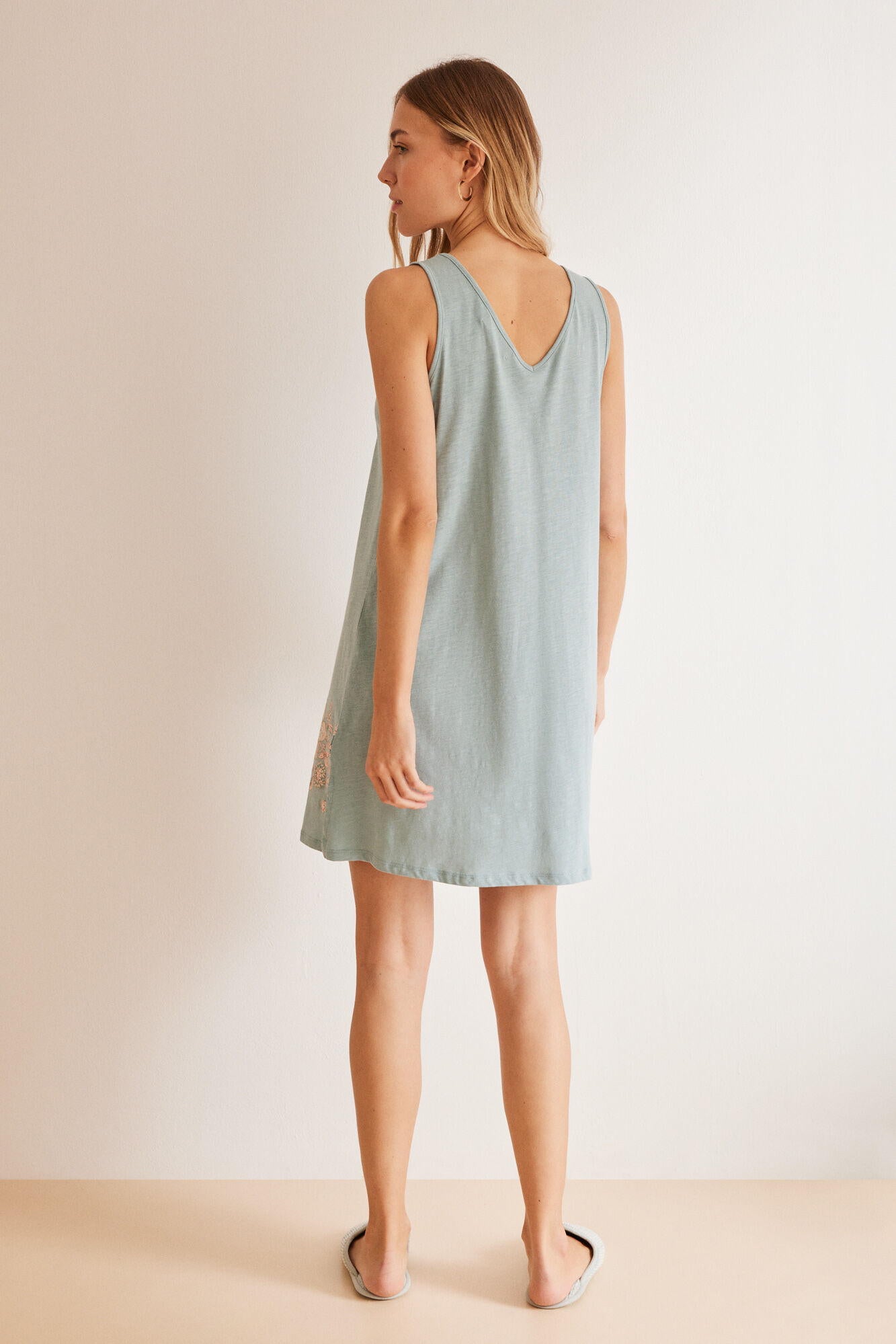 Straps Short Nightdress_4367477_17_05