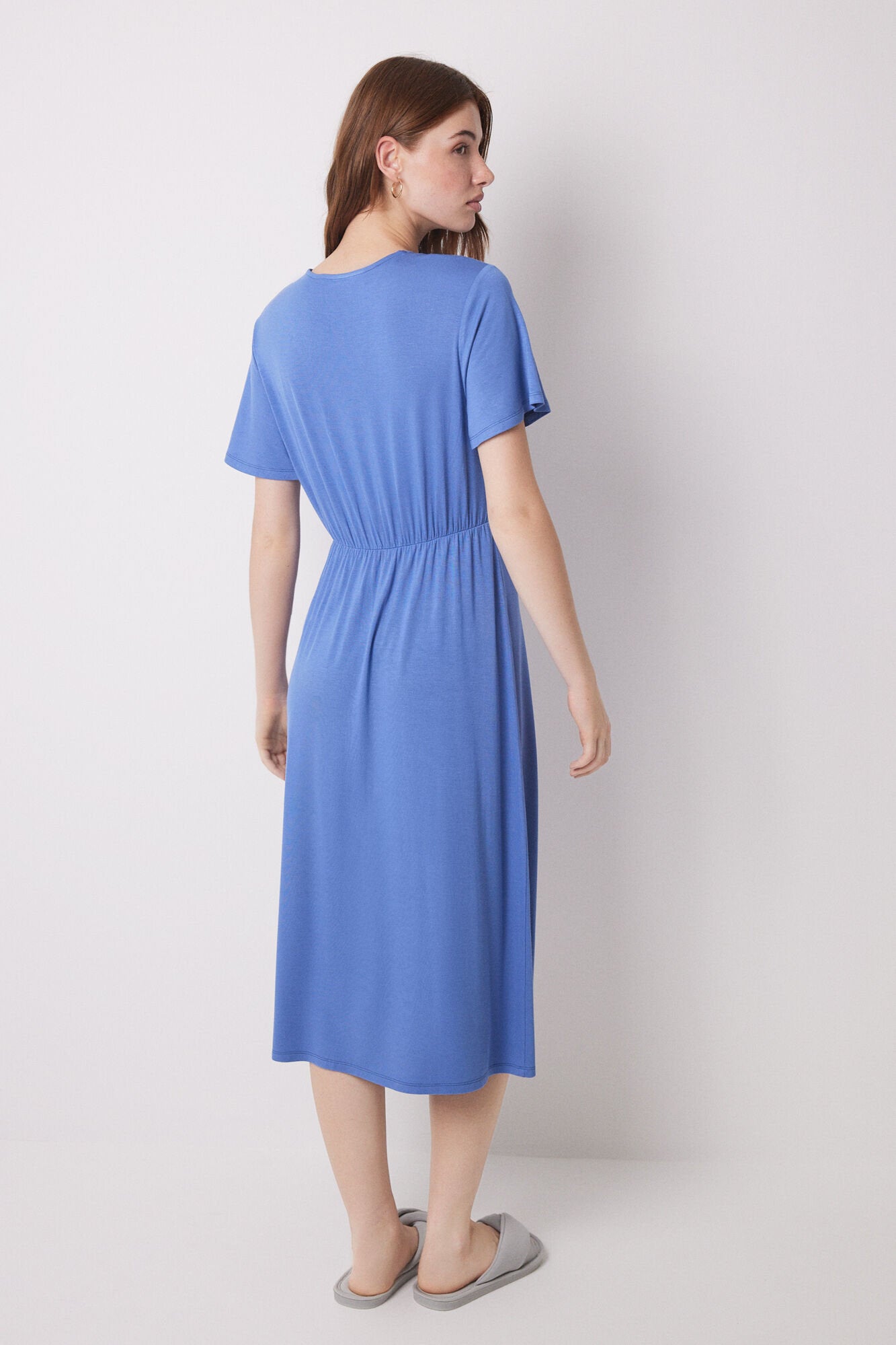 Blue Soft Touch Midi Dress_04