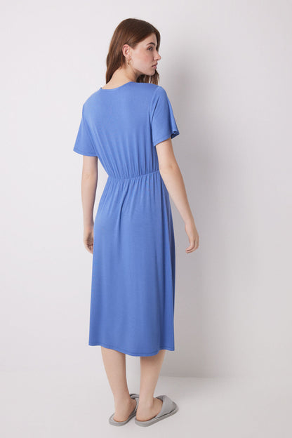 Blue Soft Touch Midi Dress_04